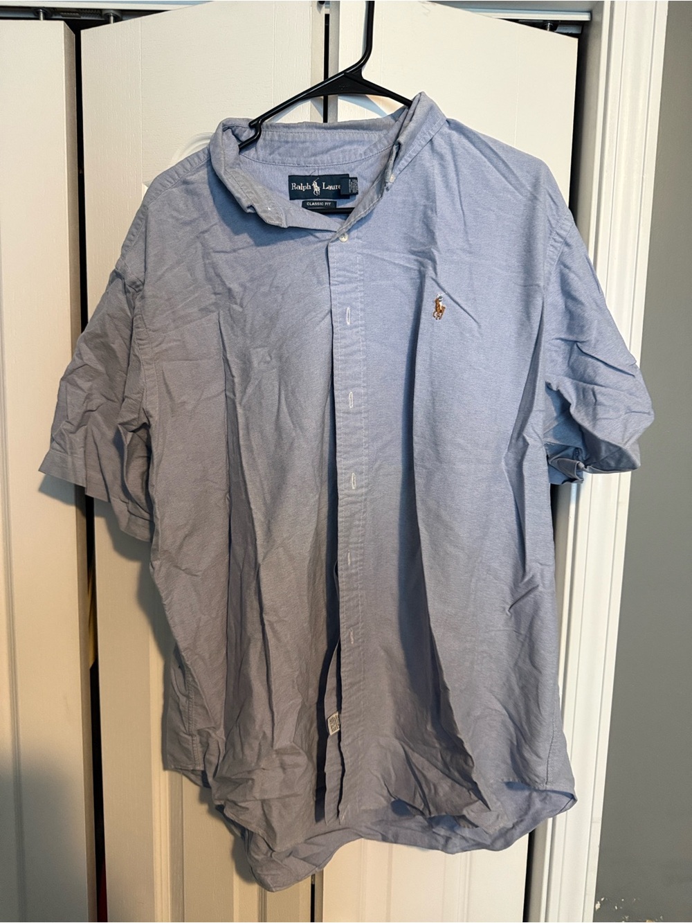 Ralph Lauren Light Blue Short-Sleeve Button-Down Shirt